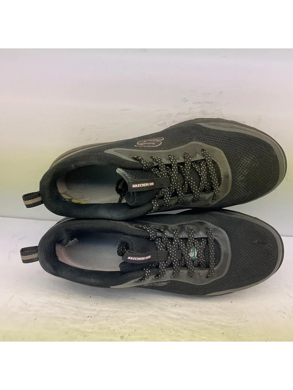 Skechers Women's 99996550 Steel Toe SP Athletic Work Shoes Black/Pink Size 9.5M